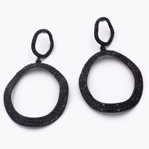 Black Jet Pavé Drop Earrings